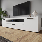 Тумба ТВМ-8 Микон, под ТВ, ЛДСП, белая, 190 см x 45,9 см x 46,9 см