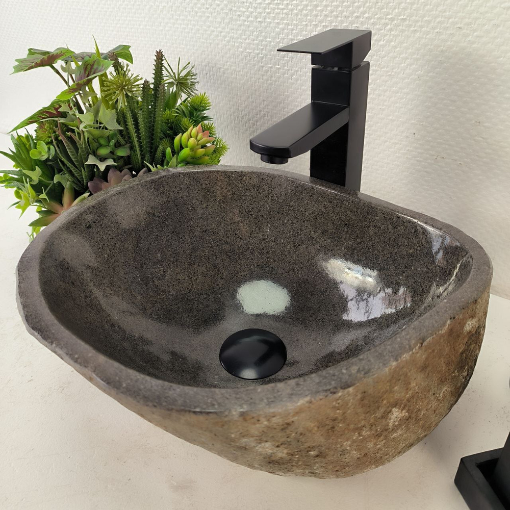 Раковина из речного камня RS-65077 36*32*15 0855