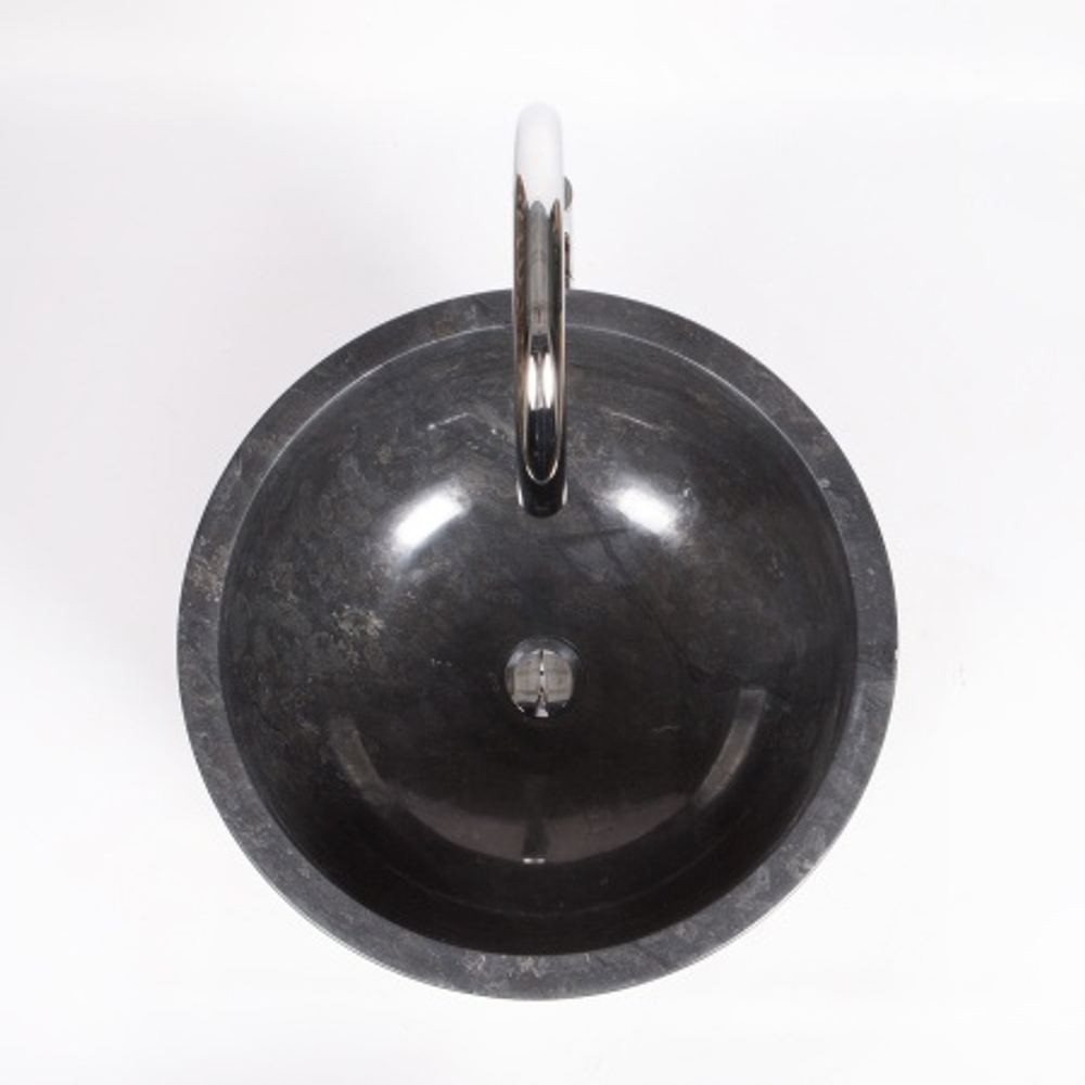 Раковина напольная из мрамора Silinder Full Polish Black MN-0398 (50*50*90 см)