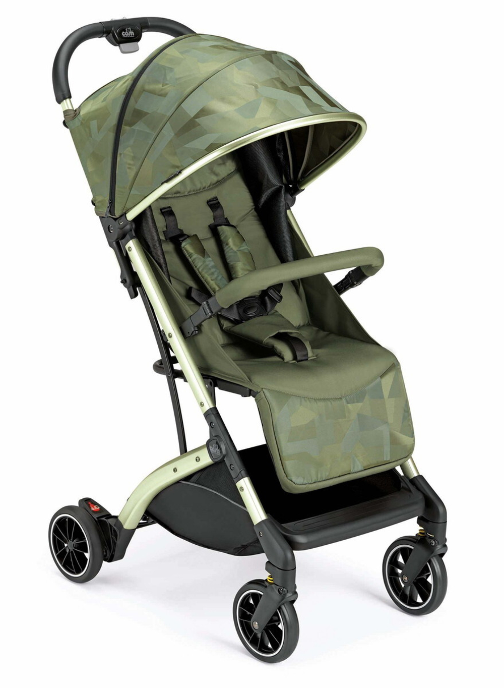 Прогулочная коляска Cam Compass 2.0 201 зелёный жаккард