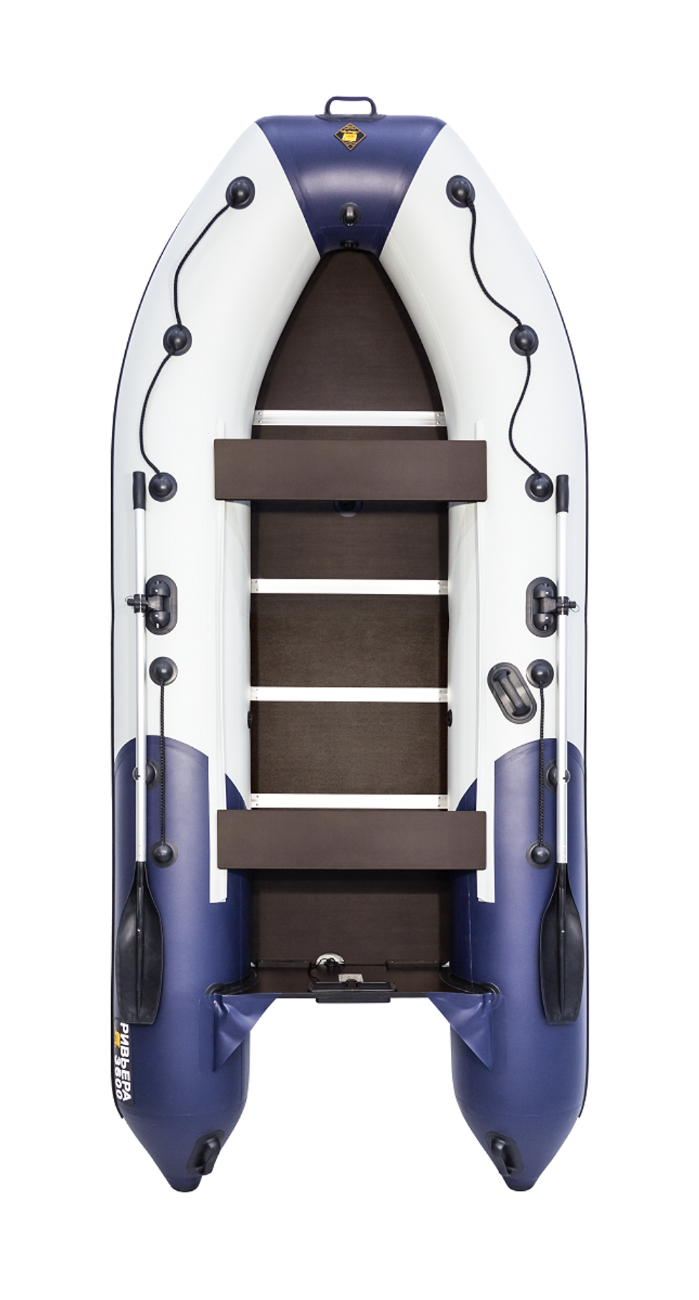 Ривьера 3600 СК Компакт серый/синий (лодка ПВХ под мотор)