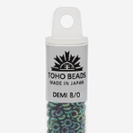 Японский бисер TOHO Demi 8/0 (№506), металлизированный, непрозрачный глянцевый