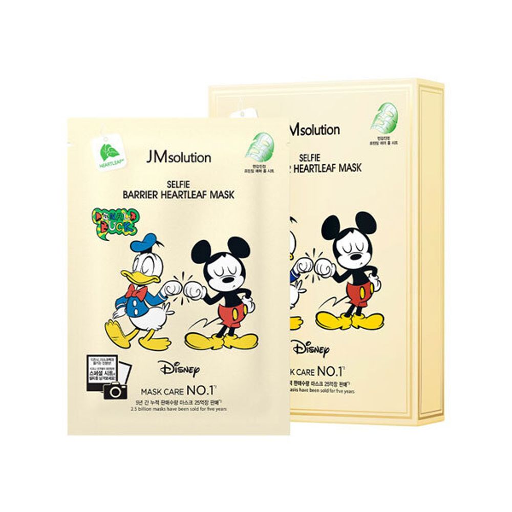 JM Solution Disney Collection Selfie Barrier Heartleaf Mask, 10ea