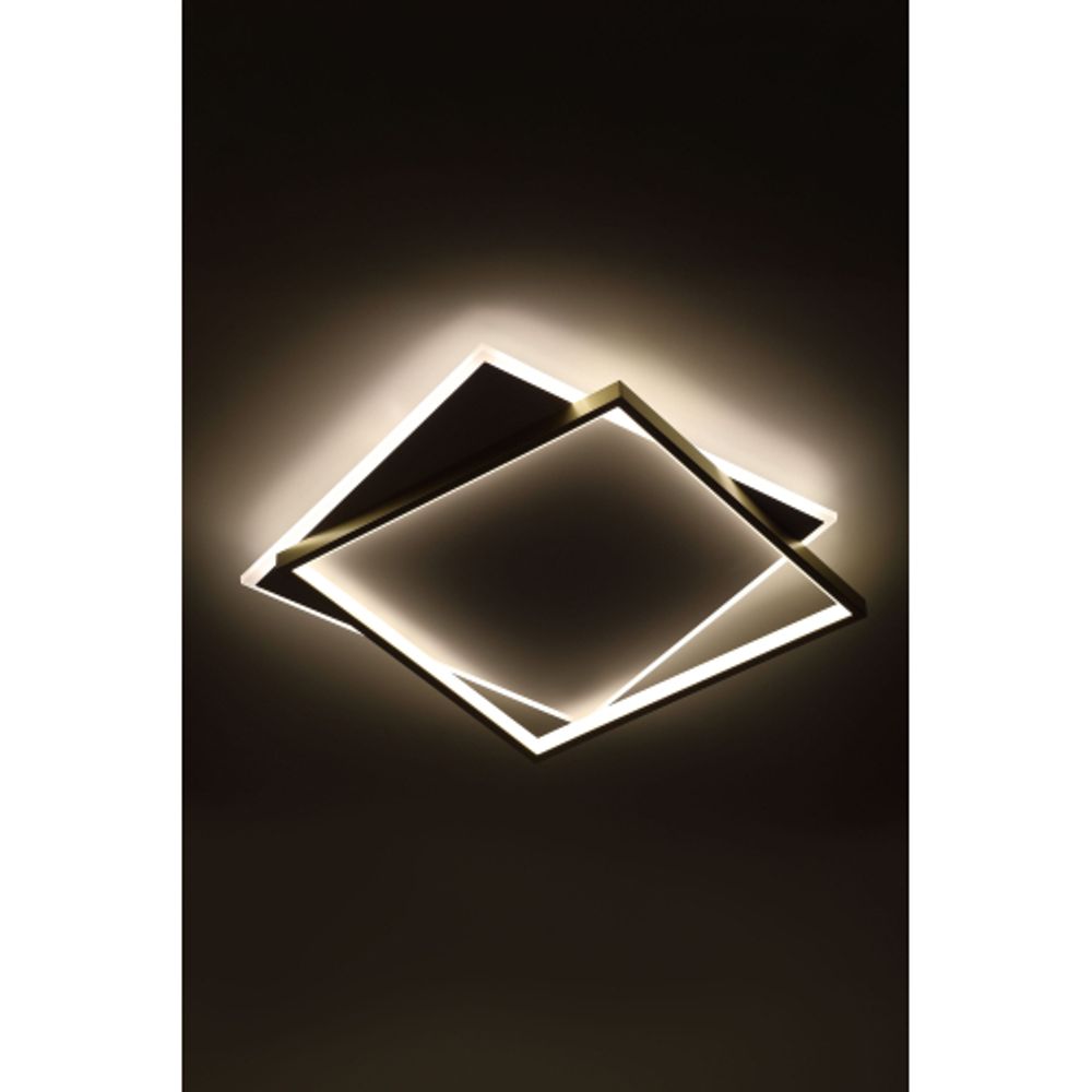 Светильник потолочный светодиодный ЭРА Модерн Lima CLL-1-82 3K-6,5K RC WH+GD с ДУ белый-золото