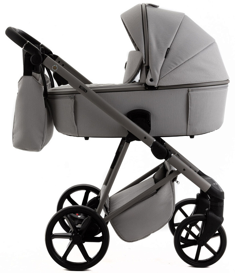 Детская коляска Adamex Delta Natura 2 в 1 DN-9-MOON (СВ.СЕРЫЙ)