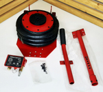 Домкрат подкатной пневматический 3т(6-12bar, h min 150мм, h max 400мм), 3 подушки