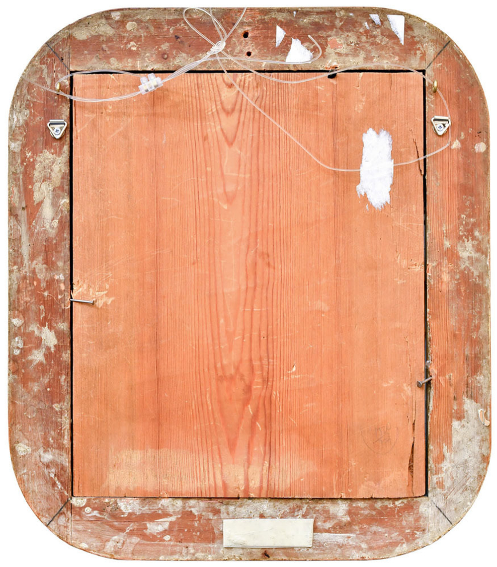 Гау В. И. (?) Девочка в белом с голубыми бантами. Карандаш, акварель. Европа.