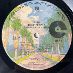 Винтажная виниловая пластинка LP Deep Purple Burn (USA 1974) You Fool No One