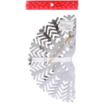 Украшение фольгированное «Снежный шар» d-30 см, Серебро