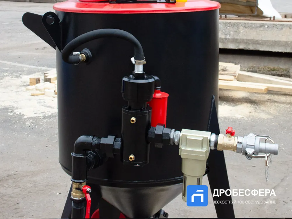 Дробеструйный аппарат PST-PS-160-3 с ДУ, рукавом TWIN 20 метров и влагоотделителем