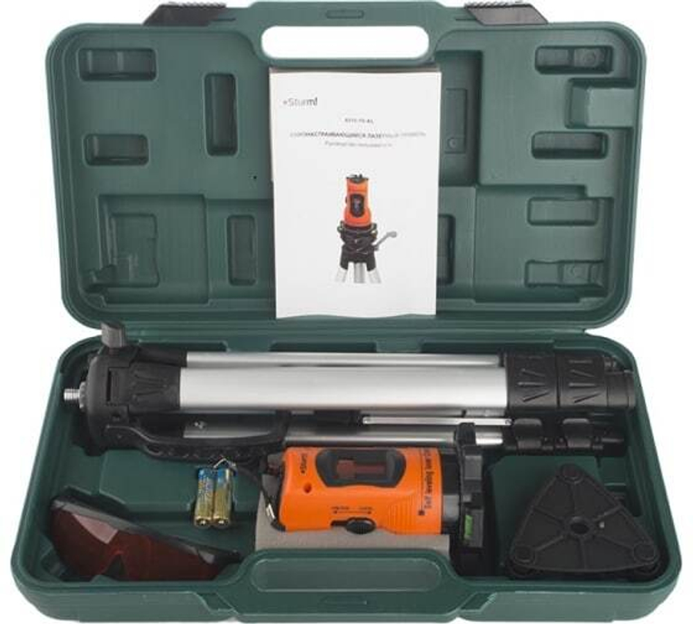 УРОВЕНЬ ЛАЗЕРНЫЙ STURM! САМОВЫРАВ/ШТАТИВ, ОЧКИ 4010-10-AL