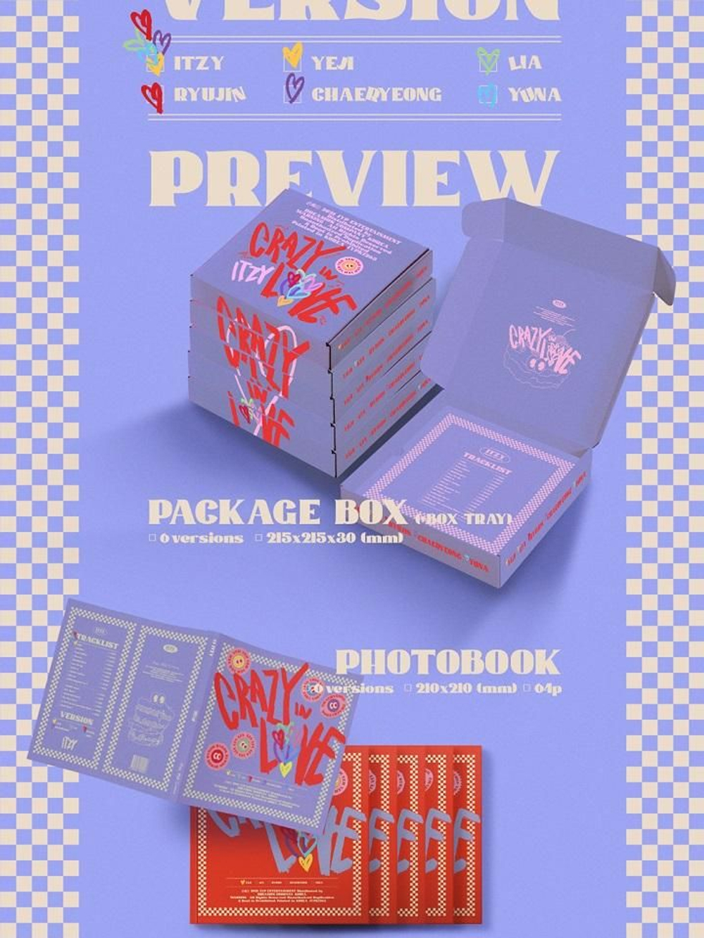Альбом ITZY - CRAZY IN LOVE 1st Album 6 Version SET