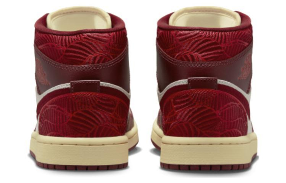 Кроссовки Jordan Air Jordan 1 Mid Se Wmns "Tiki Leaf" (Женская размерная сетка)