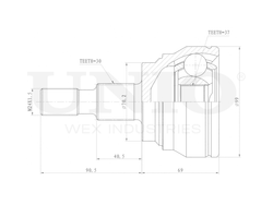 ШРУС внешний UNIO CVJ-20072