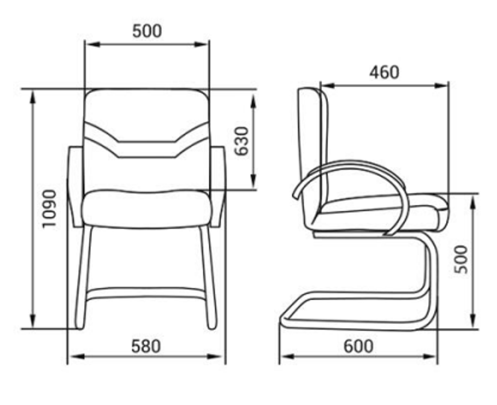 Кресло для руководителя МИНИСТР СТАНДАРТ КОРОТКИЙ КОНФЕРЕНЦ
