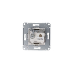 ATLASDESIGN РОЗЕТКА двойная ТВ + компьютерная RJ45, кат. 5Е, АЛЮМИНИЙ