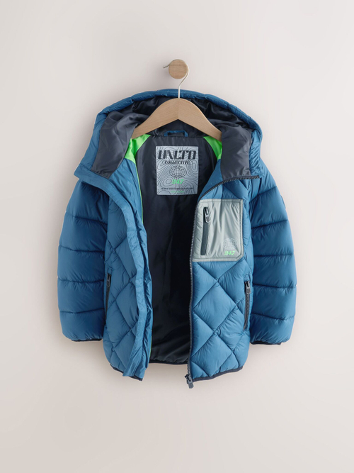 Куртка стеганая с капюшоном для мальчика Next Q61-576, Синий