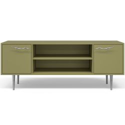 Тумба под ТВ Арт Колор matte 155см Стайл Сильвер Зеленая олива матовая