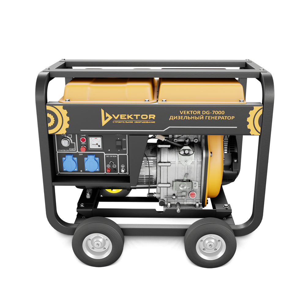 Дизельный генератор Vektor DG-7000 - [7 кВт / 220V]
