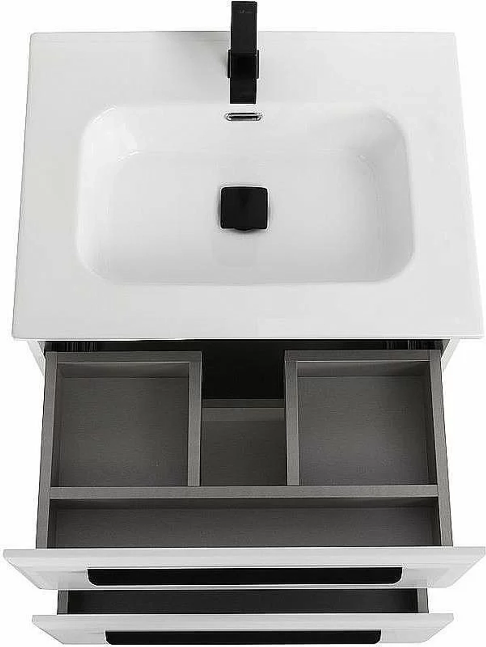 Тумба с раковиной Cezares ECO-CER-N 70 ECO-CER-N-700-2C-SO-BL белая глянцевая