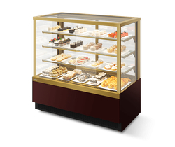 Витрина Кондитерская Vete kub lux 90, Шоколад/Золотой глянец T1036.V1036.BN23219
