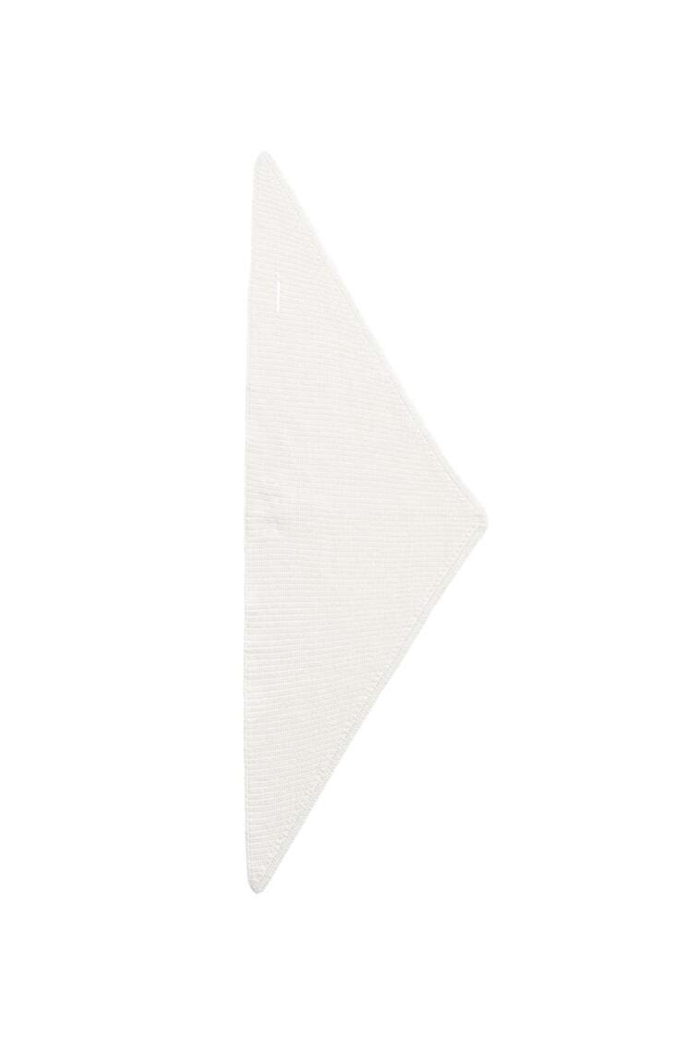 ZARA ХЛОПКОВЫЙ ШЕРСТЯНОЙ ТРИКОТАЖНЫЙ ШАРФ, ЭКРЮ