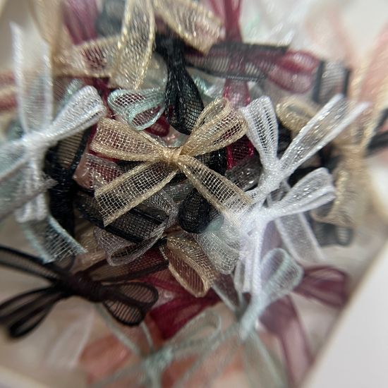 Объемный дизайн для ногтей Бантик текстиль №801907