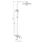 Душевая система 35к G2407 GAPPO лейка "Тропический душ" ХРОМ