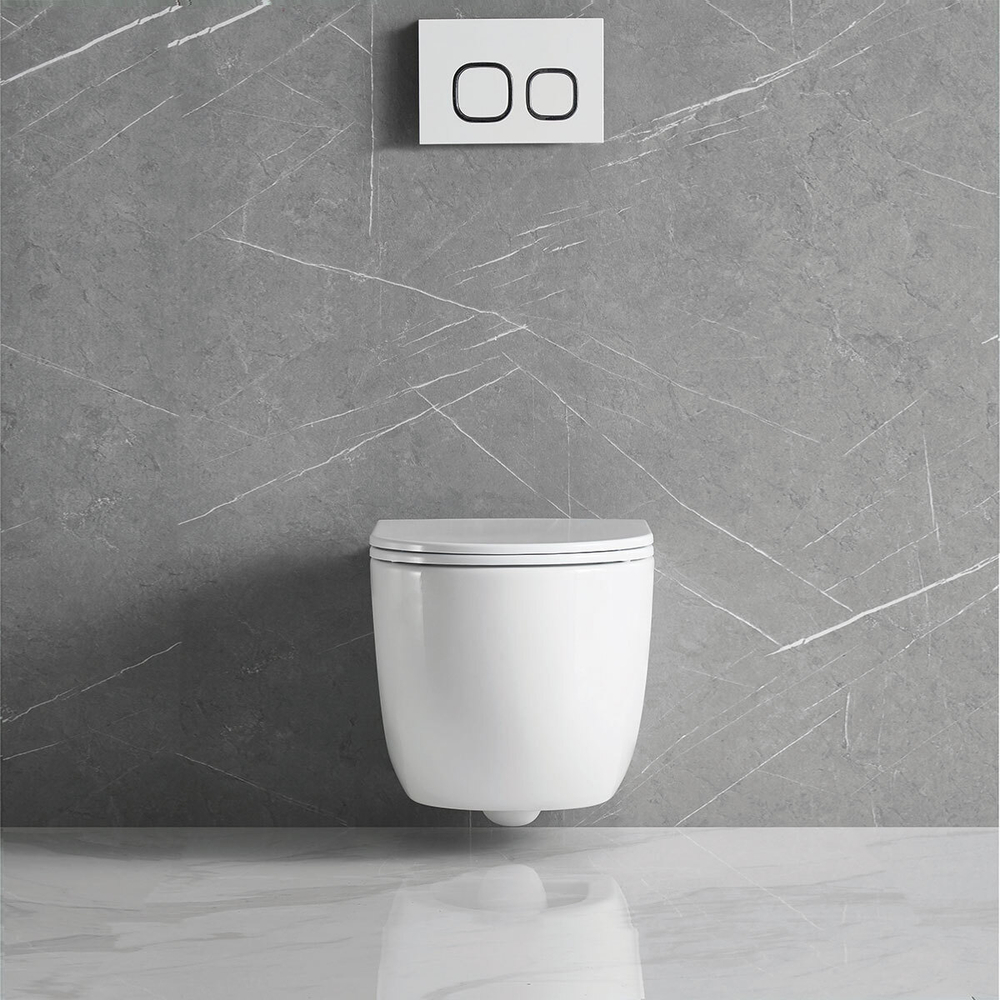 Унитаз подвесной Tornado Globo VT1-52T безободковый, цвет белый, ультратонкое soft-close сиденье