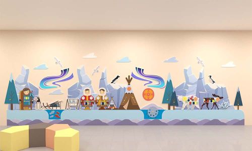 Декоративно-развивающая панель «Северное сияние» 10 метров