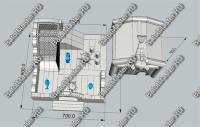 Коммерческий надувной батут "Немо" 8*7*6 м