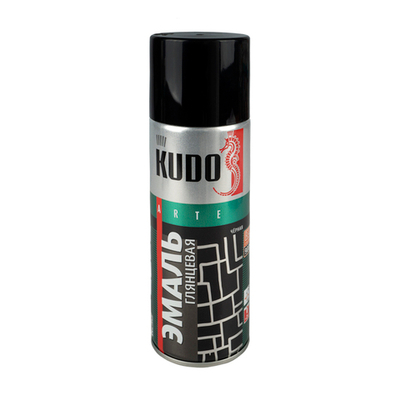 Краска аэрозоль алкидная KU-1002 черный глянец 520мл
