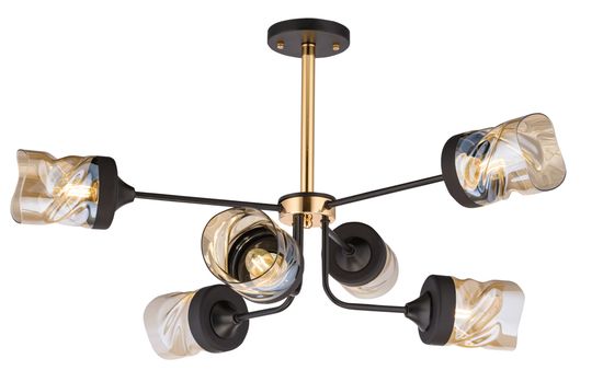 Люстра потолочная 6-ка 3798/6 BK+FGD SALE