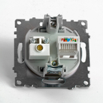 Розетка телевизионная 1-местная (механизм), STEKKER GLS00-7106-03, 75 Ом, 5-862МГц, серия Катрин, серебро 49183