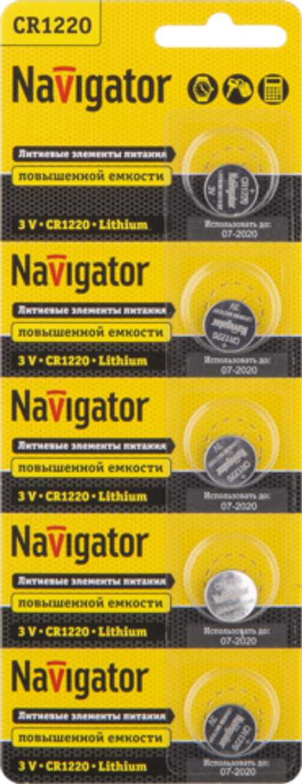 Элемент питания Navigator 94 778 NBT-CR1220-BP5