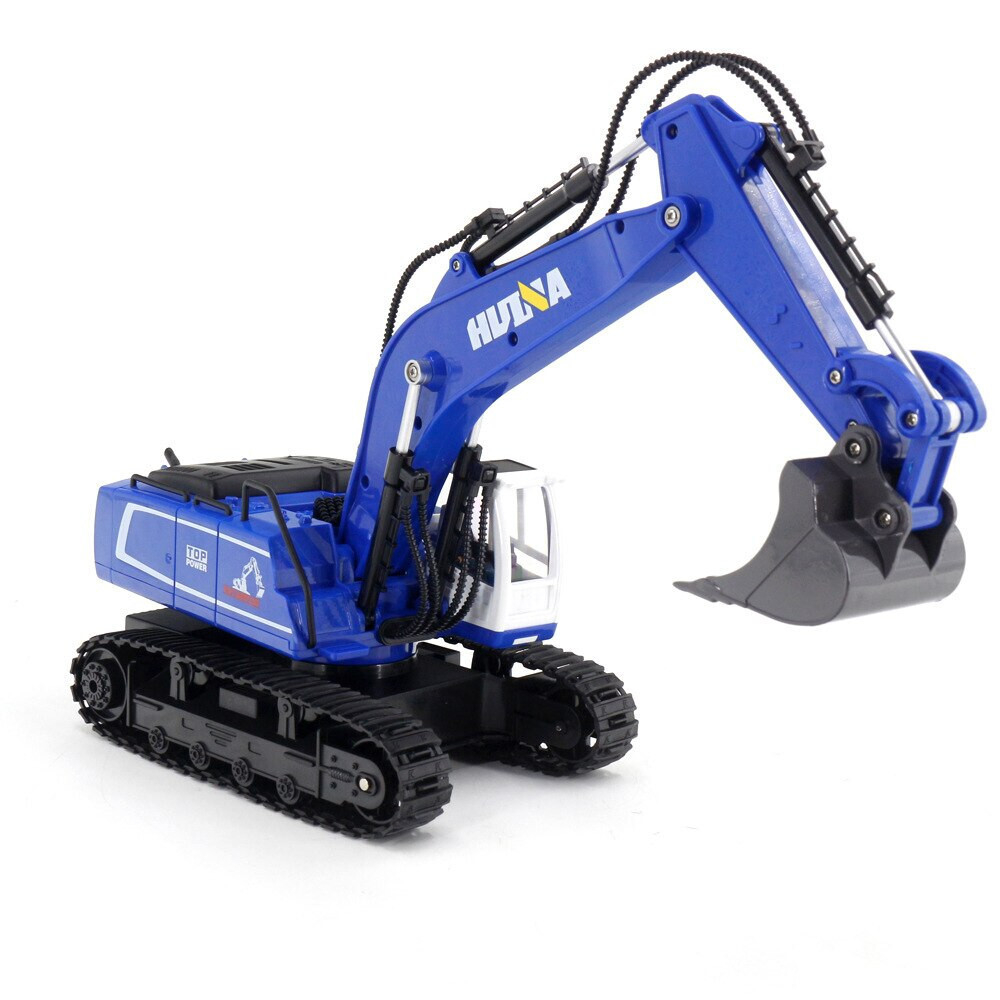 Радиоуправляемый экскаватор HUI NA TOYS, синий 2.4G 9CH 1/18 hn1558