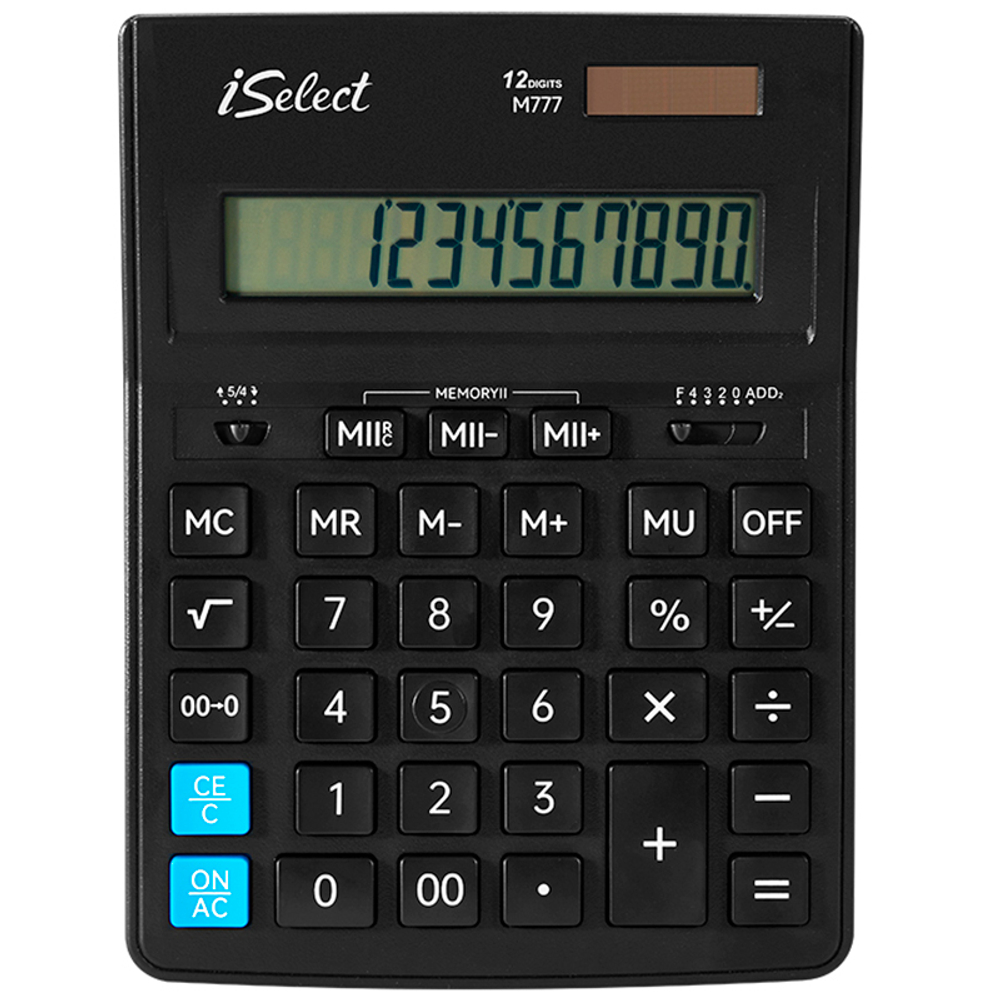 Калькулятор настольный DELI "i Select" "М777" 12 разрядный, 205,2х155,6х34,5 мм, черный
