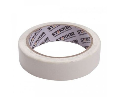 Малярная лента 24 мм, длина 25 м, на бумажной основе, белый Stekker INTP7-24-25 39150, Упаковка 9 штук