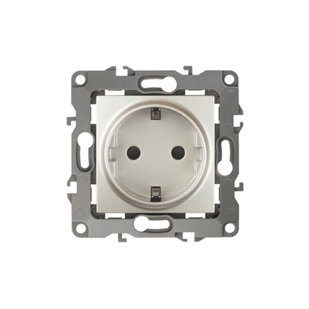 12-2102-15 ЭРА Розетка 2P+E Schuko со шторками, 16A-250В, IP20, Эра12, перламутр