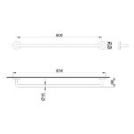 Полотенцедержатель 600 мм латунь MONACO 16371.B глянцевый