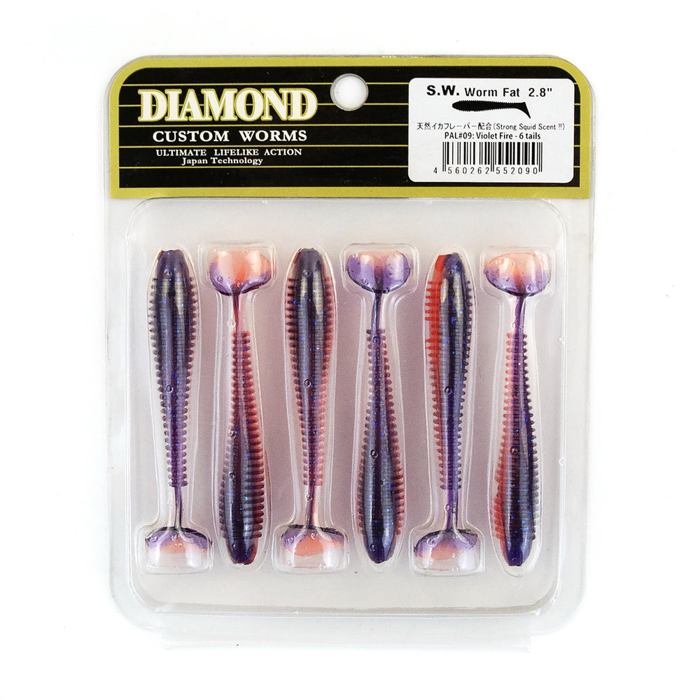 Силиконовая приманка S.W. Worm Fat 2.8" (6шт/уп)
