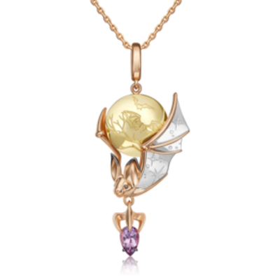 Мистическая подвеска из комбинированного золота c аметистом Артикул: 03-3317-00-203-1140