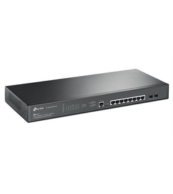 TP-Link SG3210XHP-M2, Управляемый коммутатор Omada уровня 2+ с 8 портами PoE+ 2,5 Гбит/с и 2 портами SFP+, 802.3af/at 240 Вт, стальной корпус, 1U, монтируется в 19-дюймовую стойку