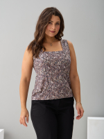 Майка М-040/бежевоголубые-листочки