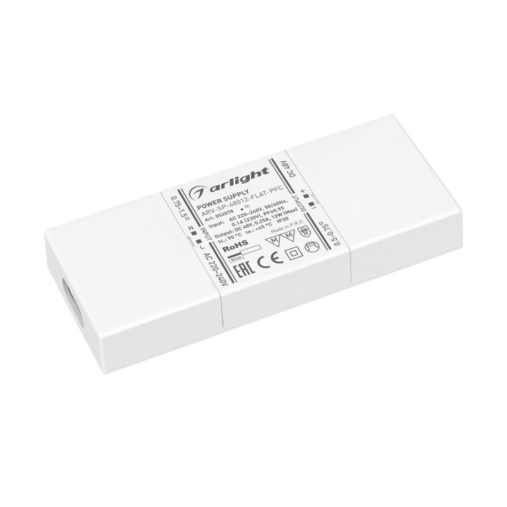 Блок питания ARV-SP-48012-FLAT-PFC (48V, 0.25A, 12W) Arlight 052078