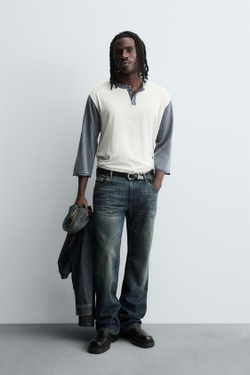 ZARA ДЖИНСЫ FLARE FIT С ЗАНИЖЕННОЙ ТАЛИЕЙ, ЗЕЛЕНОВАТО-СИНИЙ