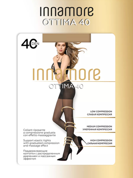 Innamore Ottima колготки с массажн.эффект. 40 den caramello р.2 (S)