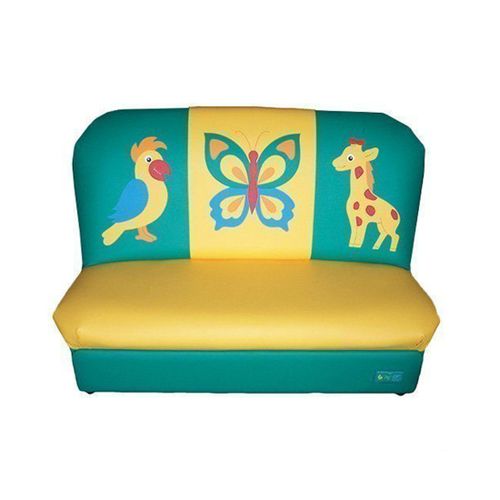 Диван детский "Аппликация" Сафари зелено-желтый