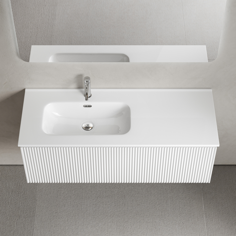 Тумба подвесная Sancos Snob R 1.0 с одним ящиком 1195х445х406, Bianco, SNR1.0120LW