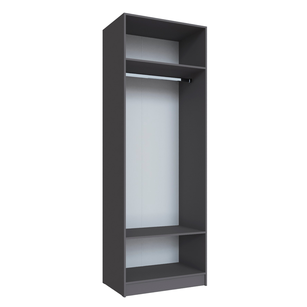 Шкаф Мадрид (0,8) с зеркалом графит серый